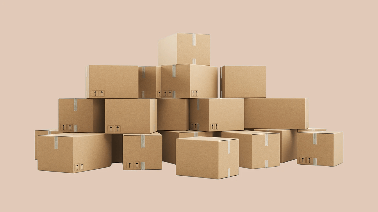 emballage-cartons Piles de cartons